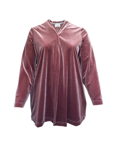 Marina Rinaldi Women's Pink Ombra Velour Jersey Jacket Size L NWT