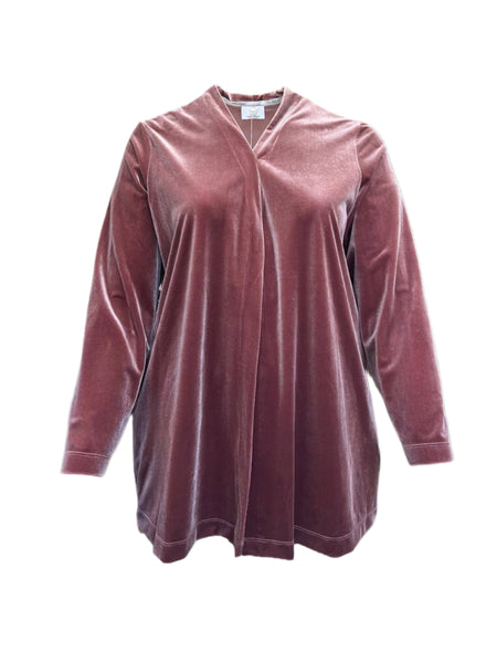 Marina Rinaldi Women's Pink Ombra Velour Jersey Jacket Size L NWT