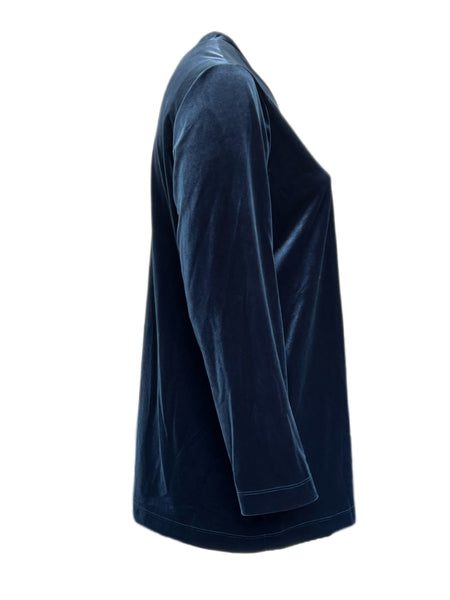 Marina Rinaldi Women's Blu Marino Ombria Velour Jacket NWT