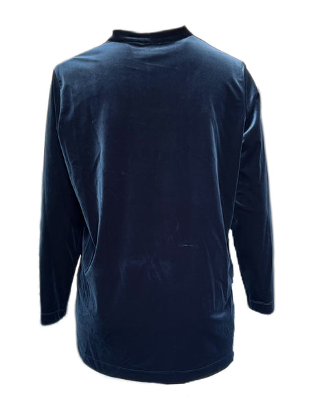 Marina Rinaldi Women's Blu Marino Ombria Velour Jacket NWT