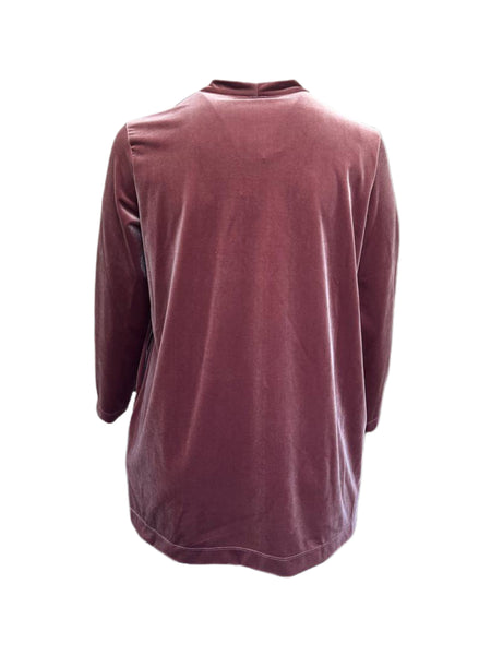 Marina Rinaldi Women's Pink Ombra Velour Jersey Jacket Size L NWT