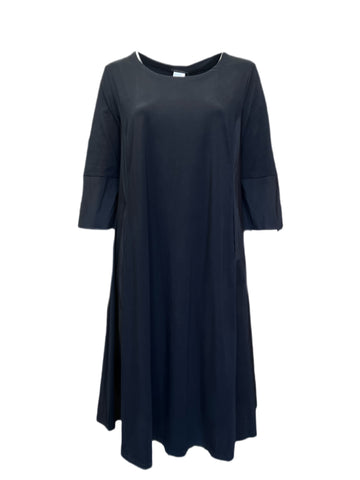 Marina Rinaldi Women's Black Ombretta 3/4 Sleeve Shift Dress NWT