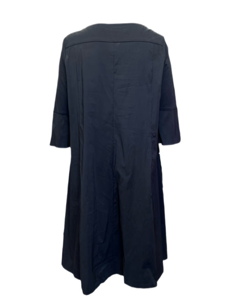 Marina Rinaldi Women's Black Ombretta 3/4 Sleeve Shift Dress NWT