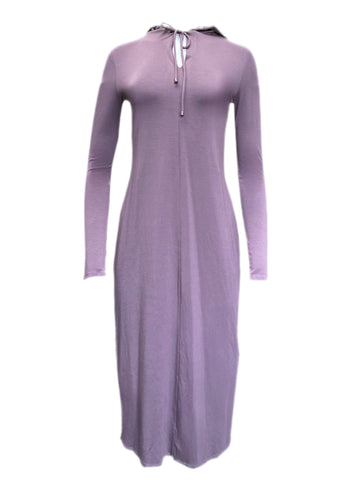 Max Mara Women's Mauve Ontario Hooded Long Sleeve Jersey Dress NWT