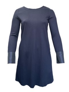 Marina Rinaldi Women's Navy Orafo Pullover Shift Dress Size S NWT
