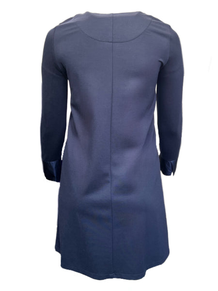 Marina Rinaldi Women's Navy Orafo Pullover Shift Dress Size S NWT