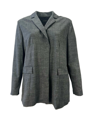 Marina Rinaldi Women's Grey Orfeo Notch Collar Blazer NWT