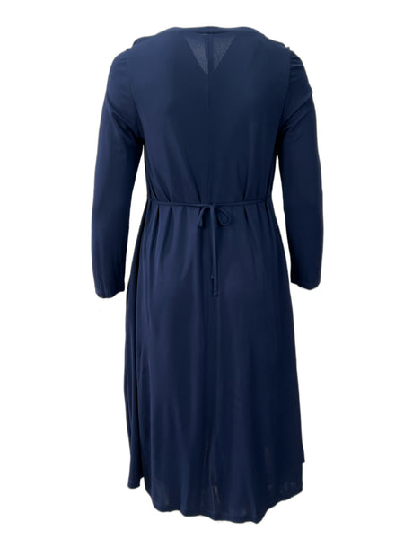 Marina Rinaldi Women's Navy Orlo Jersey Dress Size M NWT