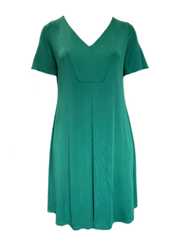 Marina Rinaldi Women's Green Ortensia Jersey A Line Dress Size M NWOT