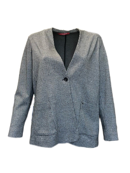 Marina Rinaldi Women's Grey Ottico Jersey Jacket NWT