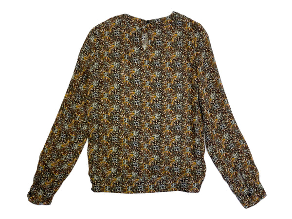 Hanley Mellon Women's Square Print Georgette Blouse