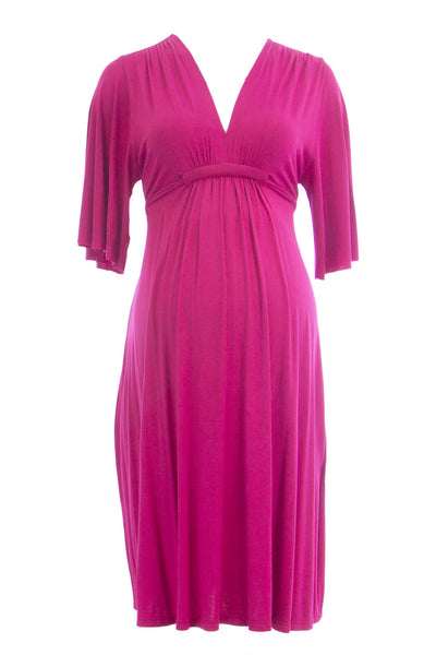 OLIAN Maternity Women's Loose Sleeve V-Neck Empire Waist Dress $125 NWT