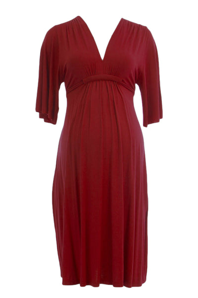 OLIAN Maternity Women's Loose Sleeve V-Neck Empire Waist Dress $125 NWT