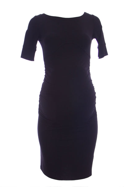 OLIAN Maternity Women's Elbow Long Sleeve Ruched Sides Dress $148 NWT