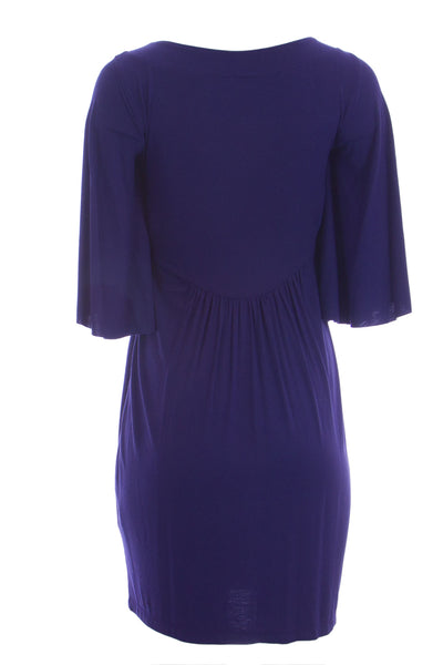 OLIAN Maternity Women's Short Batwing Sleeve Empire Waist Dress $135 NEW