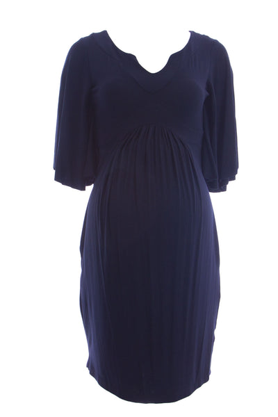 OLIAN Maternity Women's Short Batwing Sleeve Empire Waist Dress $135 NEW