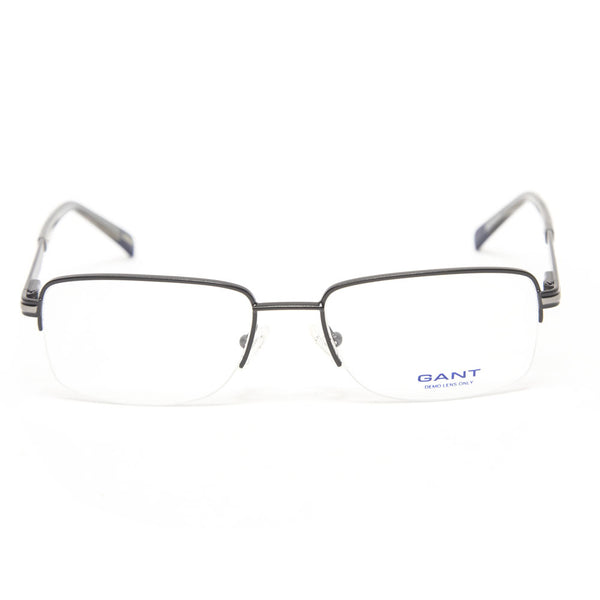 Gant Parker Semi-Rimless Metal Eyeglass Frames 54mm - Satin Black NEW