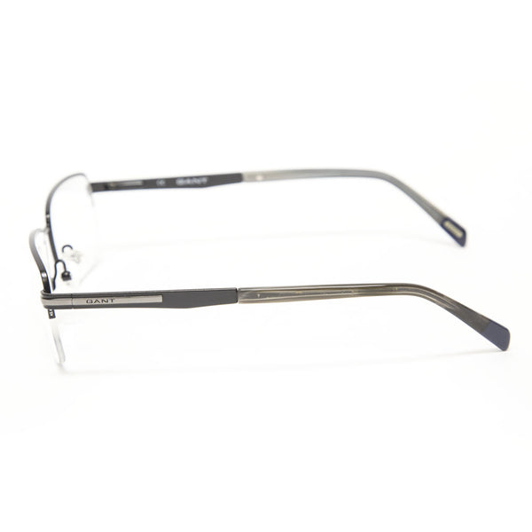 Gant Parker Semi-Rimless Metal Eyeglass Frames 54mm - Satin Black NEW