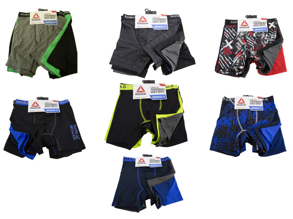 REEBOK Boy's 4 Pack Performance Boxer Briefs NEW