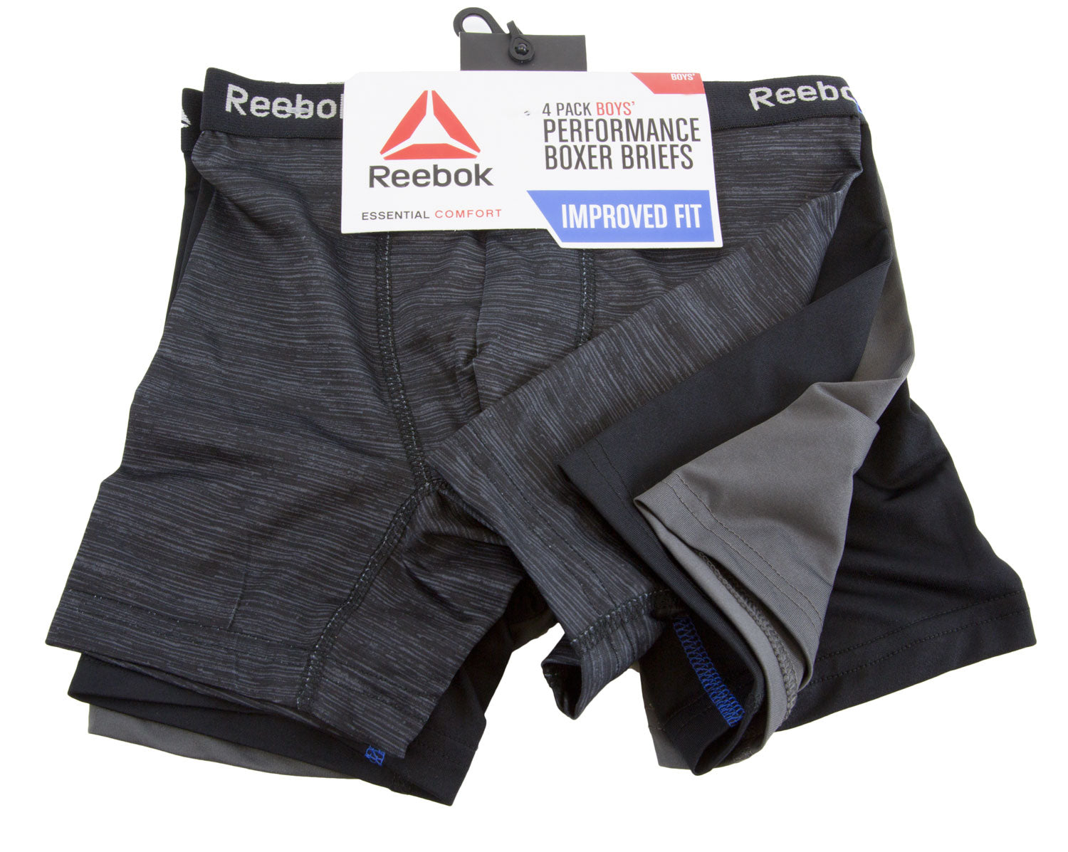 Reebok Men's Active Underwear - Performance Boxer Briefs (4 Pack)