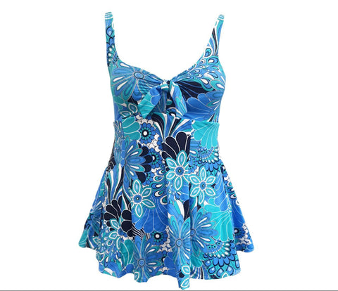 PENBROOKE Women's Blue Dress Shaped Padded One Piece Swimsuit #5500399 10 NWT