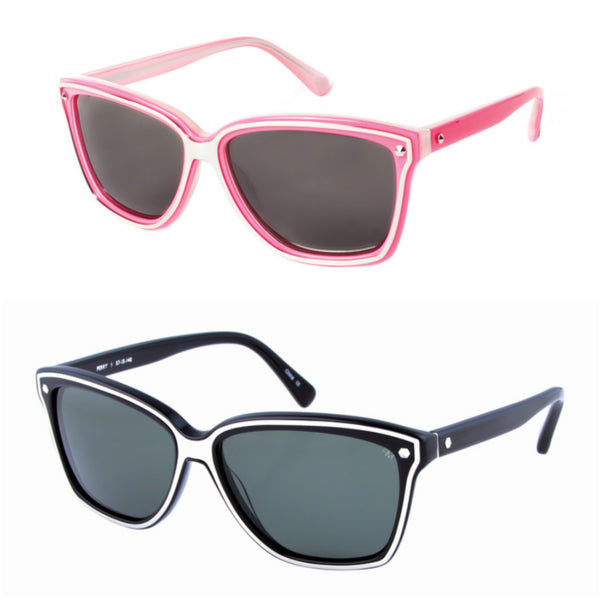 REBECCA MINKOFF Perry Metal Accent Square Sunglasses $180 NEW