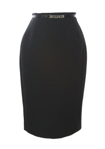 PERTE BY KRIZIA Women's Black Adorned Textured Skirt 1400H06095 $210 NEW