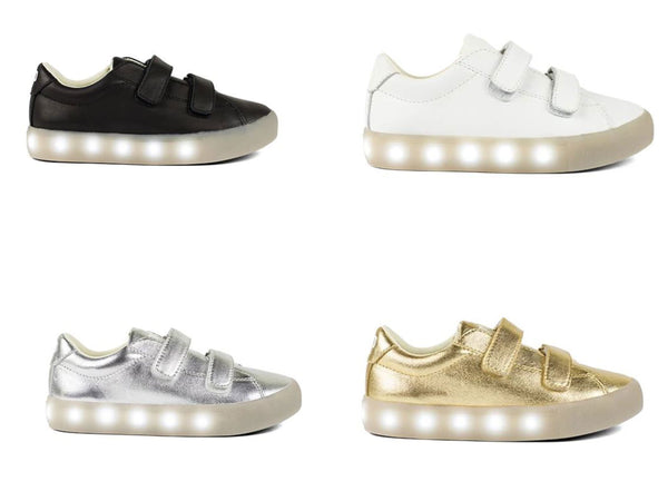 POP SHOES Big Kid's Holiday Light Up Sneakers H17LL NIB