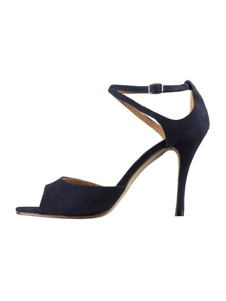 A.P.C. Tango Leike Women's Dark Navy Suede Sandals $435 NWOB