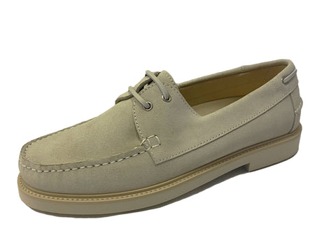 A.P.C. Men's Putty Leather Boat Shoes $455 NWOB