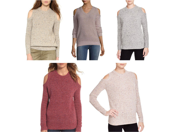 REBECCA MINKOFF Women's Cold-Shoulder Page Sweater $148 NWT