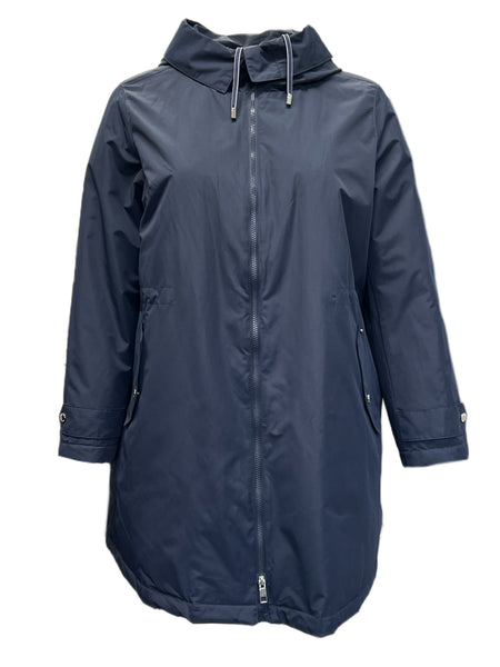 Marina Rinaldi Women's Navy Pagella Rain Jacket NWT