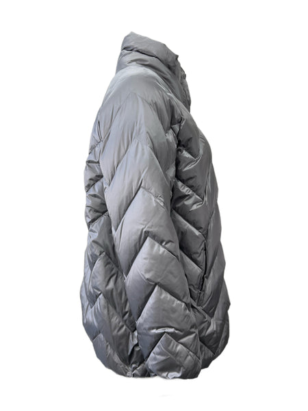 Marina Rinaldi Women's Pearl Grey Panca Quilted Jacket NWT