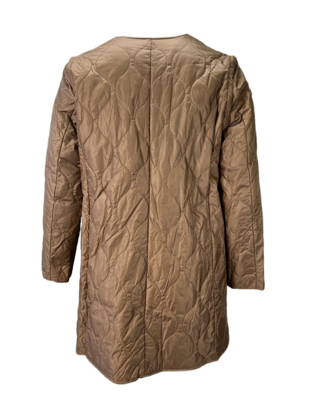 Marina Rinaldi Women's Brown Panda Removable Sleeve Quilted Jacket NWT