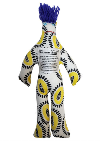 DAMMIT! DOLLS Stress Relief Squishy Classic Papaya Doll Gift 12" NWT