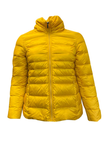 Marina Rinaldi Women's Yellow Papiro Quilted Jacket Size 8W/17 NWT