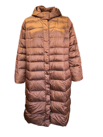 Marina Rinaldi Women's Brown Parabola Quilted Jacket NWT