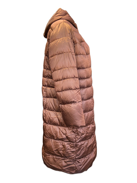 Marina Rinaldi Women's Brown Parabola Quilted Jacket NWT
