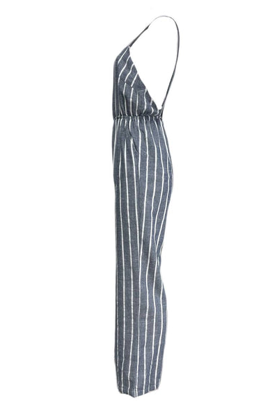 LOST IN LUNAR Women's Charcoal Parisian Pantsuit NWT