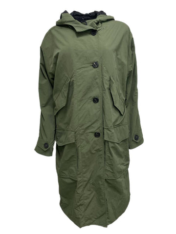 BLK DNM Women's Dark Military Green Hoodied Parka 1 Size S NWT