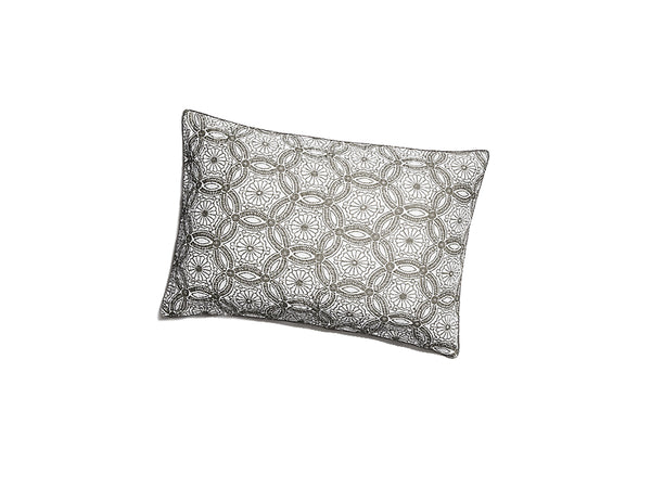 ROBERTA ROLLER RABBIT Grey Paterre Quilted Sham Set in Fitted Standard $145 NEW