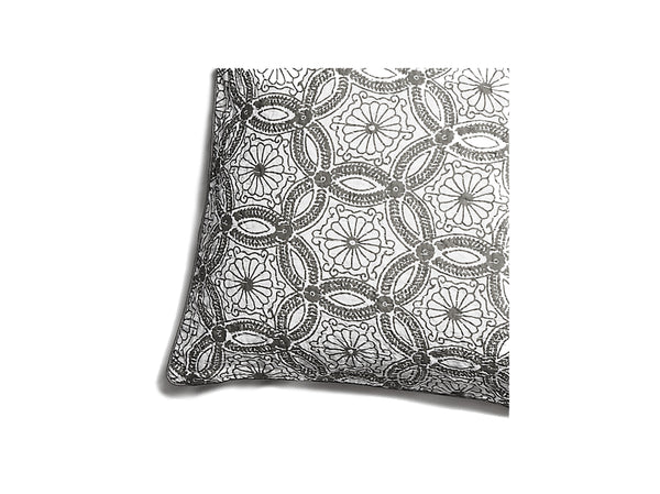 ROBERTA ROLLER RABBIT Grey Paterre Quilted Sham Set in Fitted Standard $145 NEW