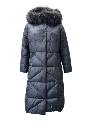 Marina Rinaldi Women's Dark Grey Puzzle Quilted Jacket NWT