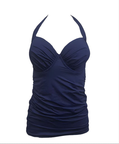 TOMMY BAHAMA Women's Blue Pearl Solids Molded Cup Swim Top #5862 X-Large NWT
