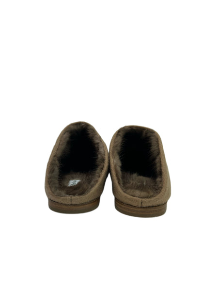 Max Mara Women's Cammello Pensile Mink Fur Pointed Toe Slippers Size 5 NWB