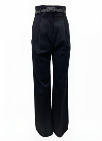 Max Mara Women's Black Perdoni Wool High Rise Pants NWT