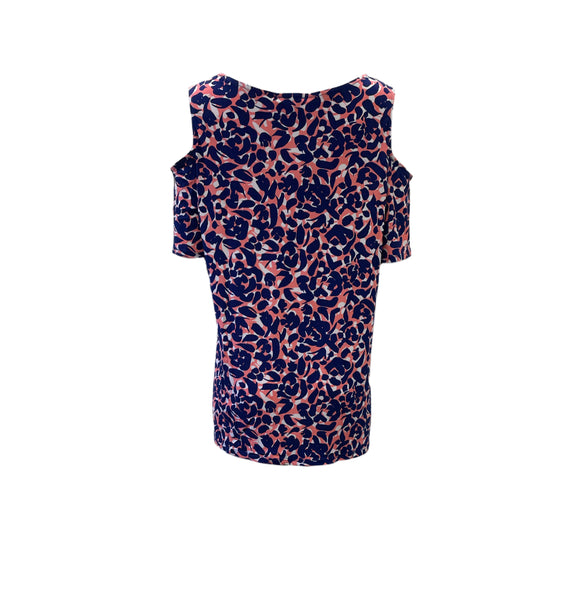 Leota Women's Multicoloured Petals Round Neck Stretchy Top #2629 XX-Large NWT