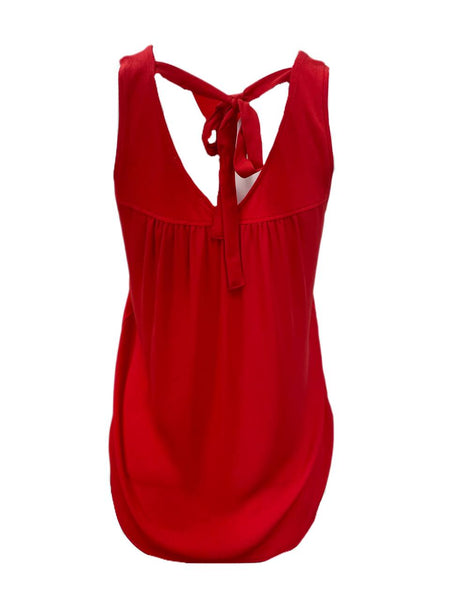 LOFT Women's Petite Red Back Tie Tank Top Size SP NWT