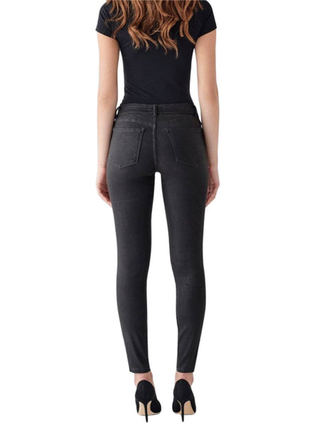DL1961 Women's Pewter Florence Ankle Mid Rise Instasculpt Skinny Jeans NWT
