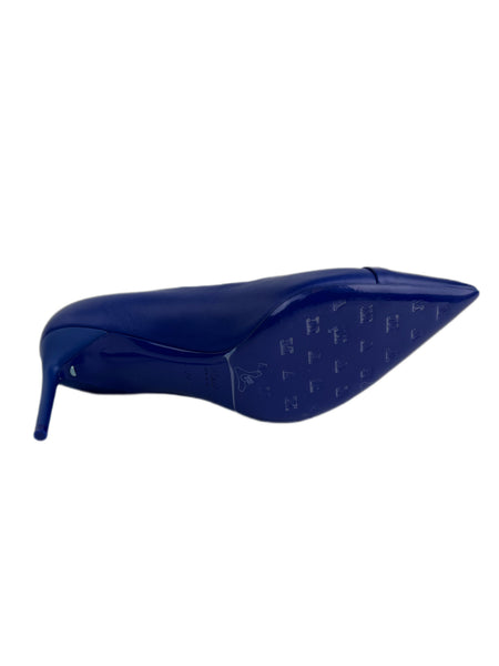 Max Mara Women's Bluette Phyllis Leather Pointed Toe Pumps NWT